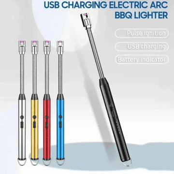 360° Outdoor Kitchen Lighter – USB Rechargeable Electronic Arc Lighter (Imported)